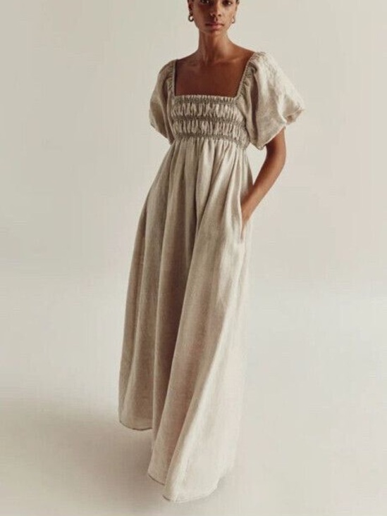 DISSH Dresses & Skirts - DISSH Bianca Natural Linen Maxi dress
